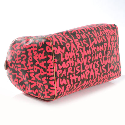 Louis Vuitton Monogram Graffiti Speedy 30 Fuchsia 4 of 7