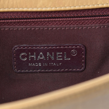 Chanel Glazed Calfskin Quilted Large Coco Boy Flap Beige 7 of 14