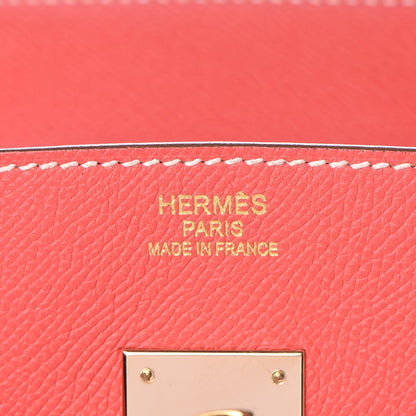 Hermes Epsom Candy Birkin 35 Rose Jaipur Gold 22 of 35