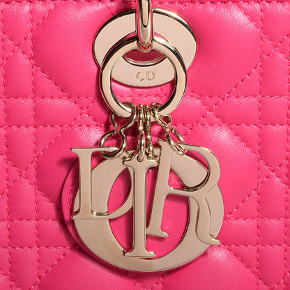 Christian Dior Lambskin Cannage Large Lady Dior Fuchsia 9 of 10
