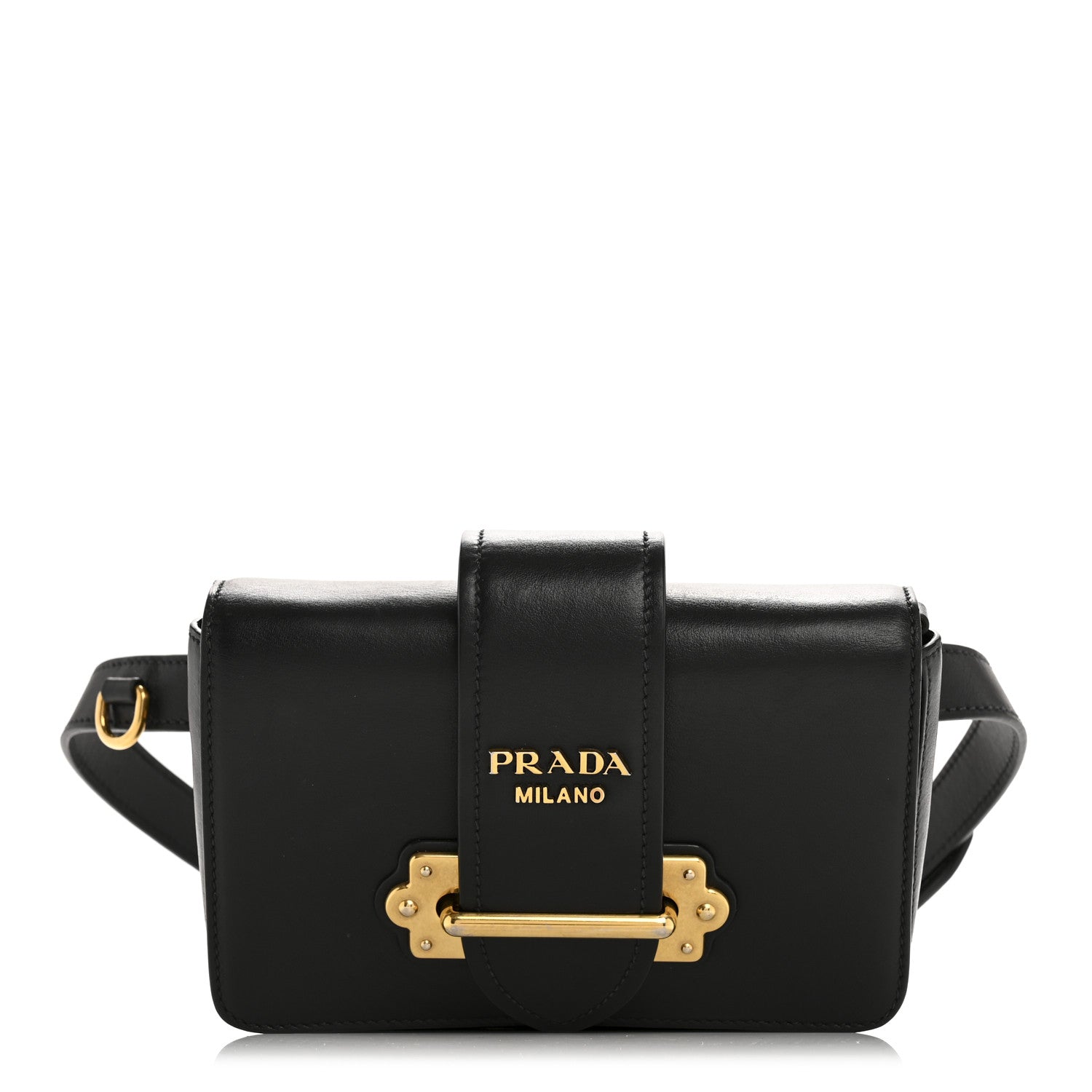Prada City Calf Cahier Belt Bag Black 1 of 13