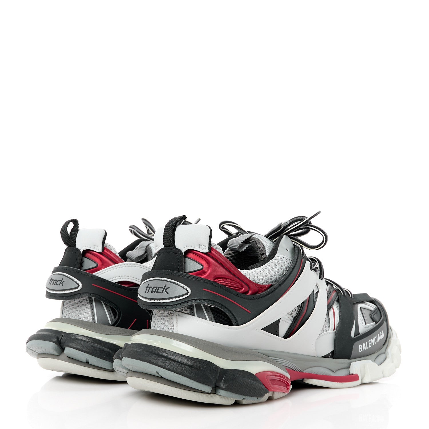 Balenciaga Mesh Nylon Womens Track Sneakers 42 Black Gris 4 of 9