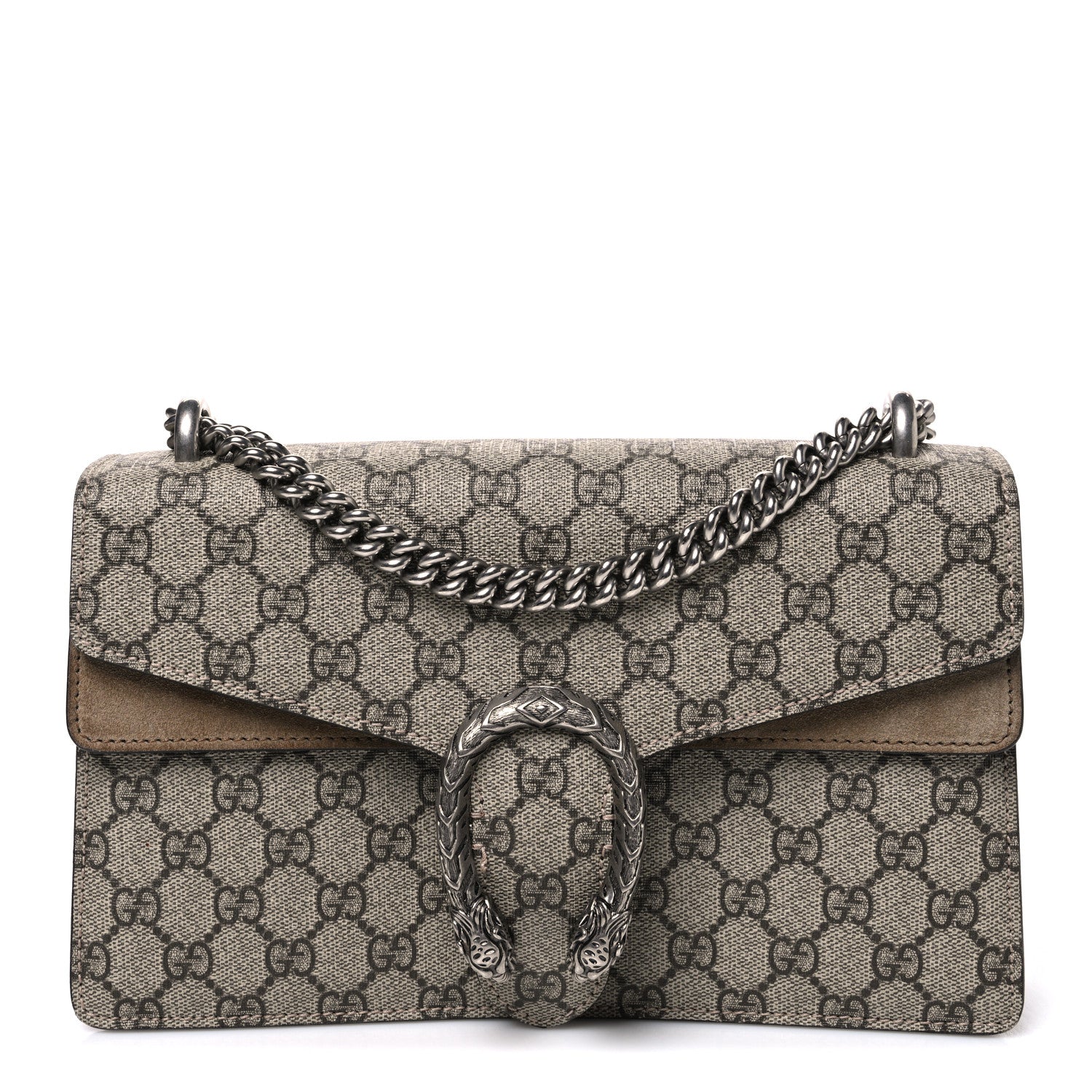 Gucci GG Supreme Monogram Small Dionysus Shoulder Bag Taupe 1 of 12