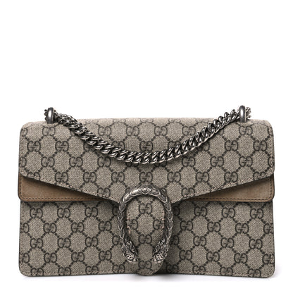 Gucci GG Supreme Monogram Small Dionysus Shoulder Bag Taupe 1 of 12