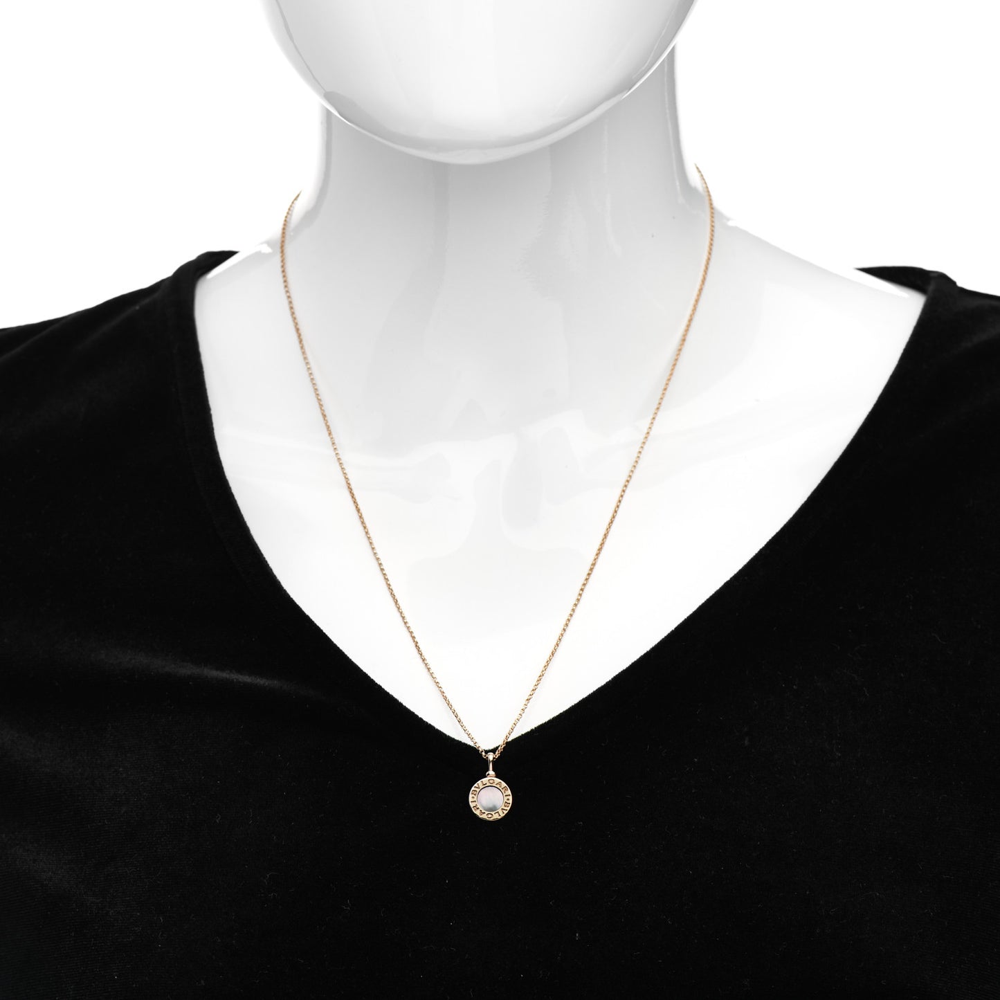 18K Rose Gold Mother of Pearl BVLGARI BVLGARI Pendant Necklace