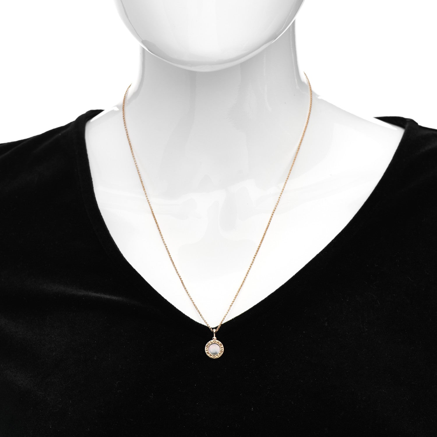 Bulgari 18K Rose Gold Mother of Pearl BVLGARI BVLGARI Pendant Necklace 2 of 4