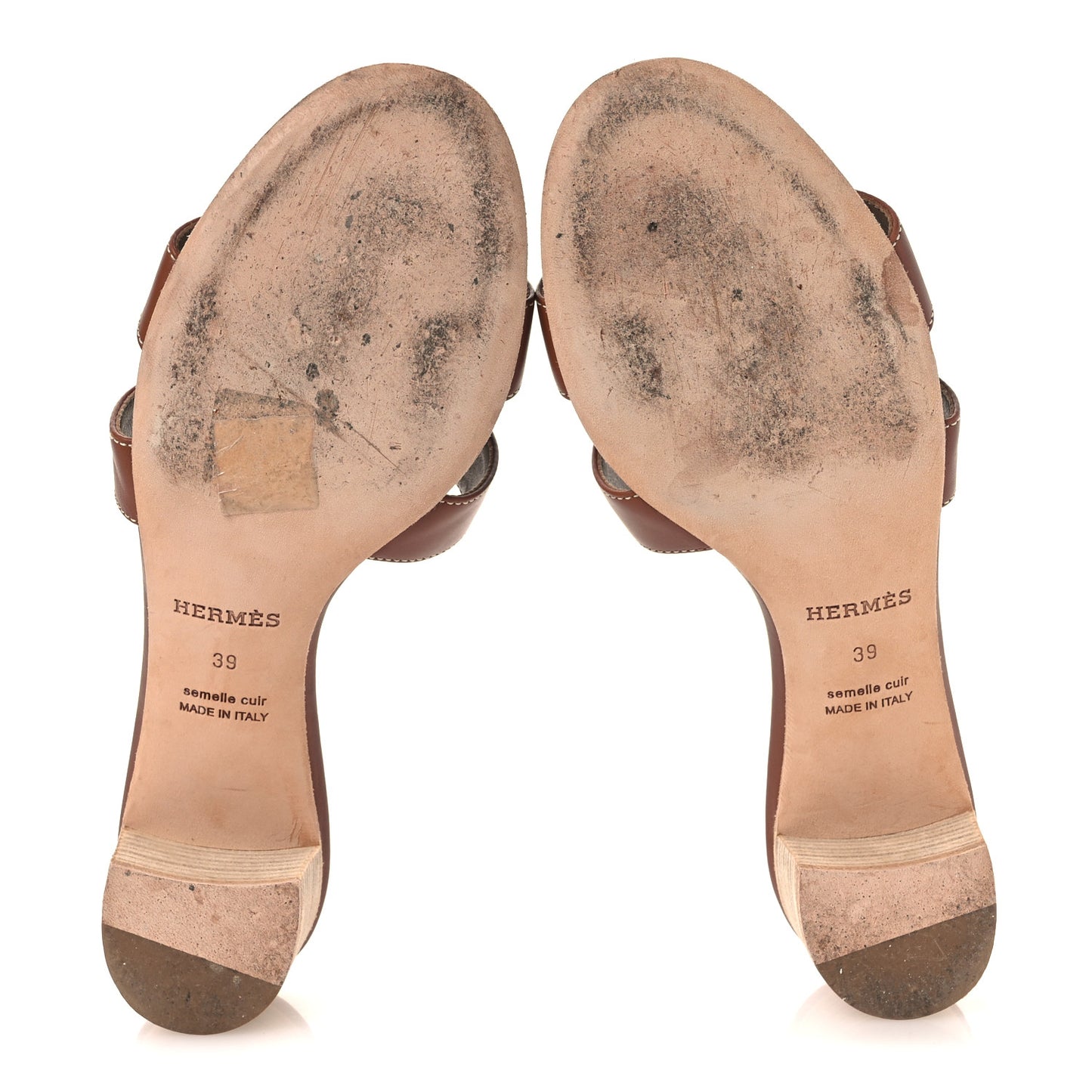 Calfskin Oasis Sandals 39 Gold