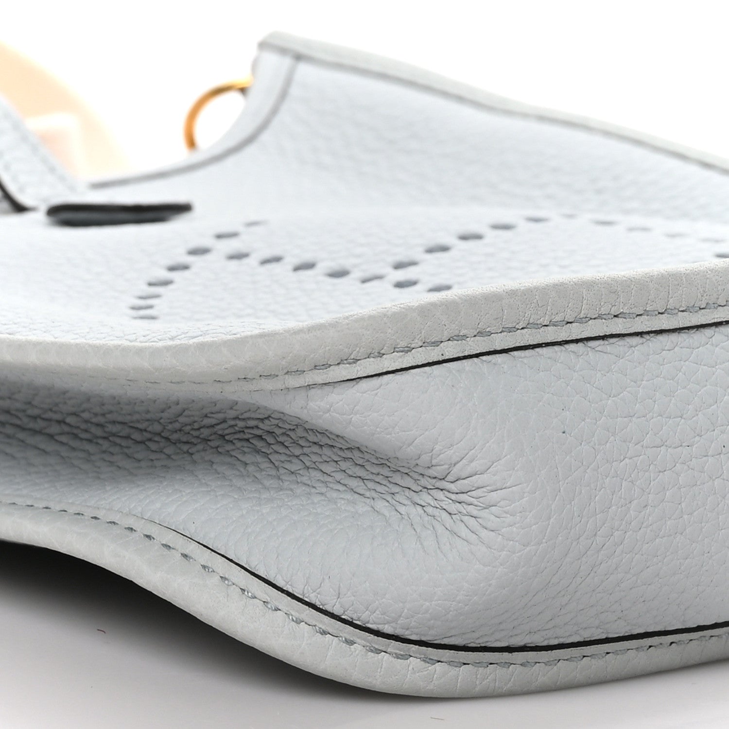 Hermes Taurillon Clemence Amazone Evelyne TPM Bleu Pale Nata 8 of 9