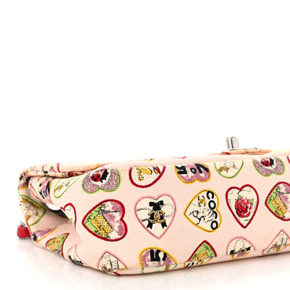 Chanel Canvas Coco Hearts Small Flap Bag Pink 9 of 12