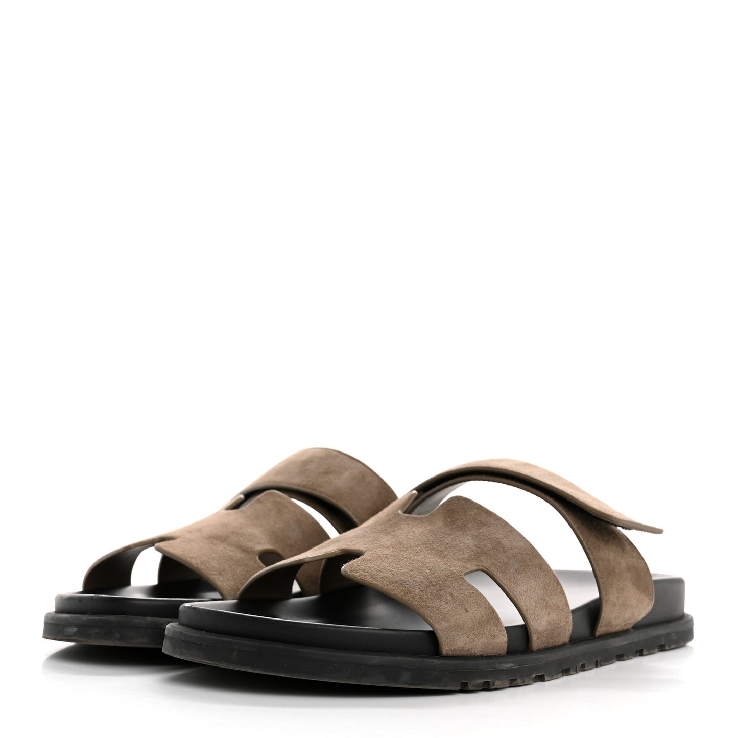 Suede Goatskin Mens Chypre Sandals 42 Etoupe