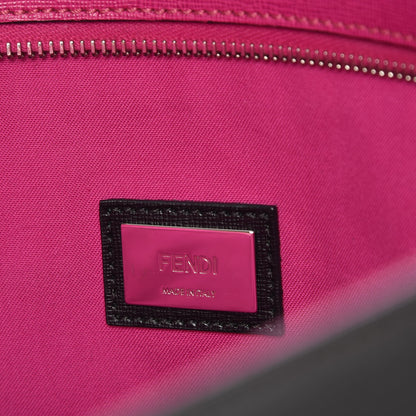 Fendi Vitello Elite Cuoio Monster Buggies Medium Roll Tote Carbone Black Multicolor Magenta 7 of 7