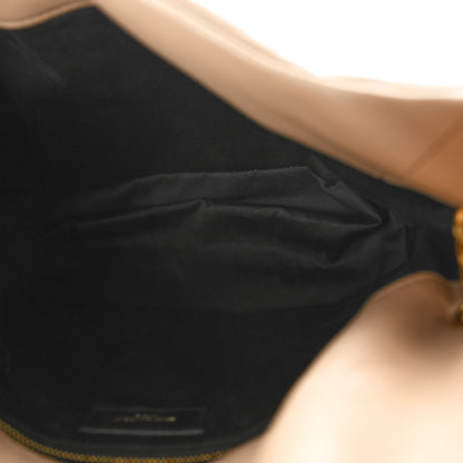 Saint Laurent Lambskin Quilted Medium Loulou Puffer Monogram Chain Satchel Dark Beige 5 of 10