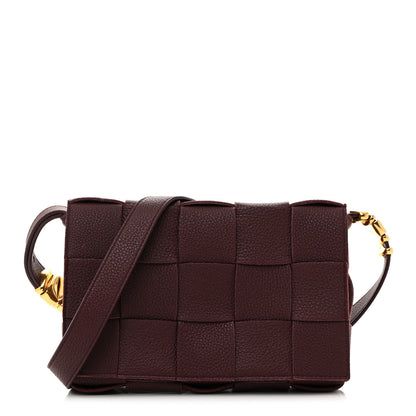 Bottega Veneta Grained Calfskin Maxi Intrecciato Cassette Crossbody Bag Bordeaux 1 of 10