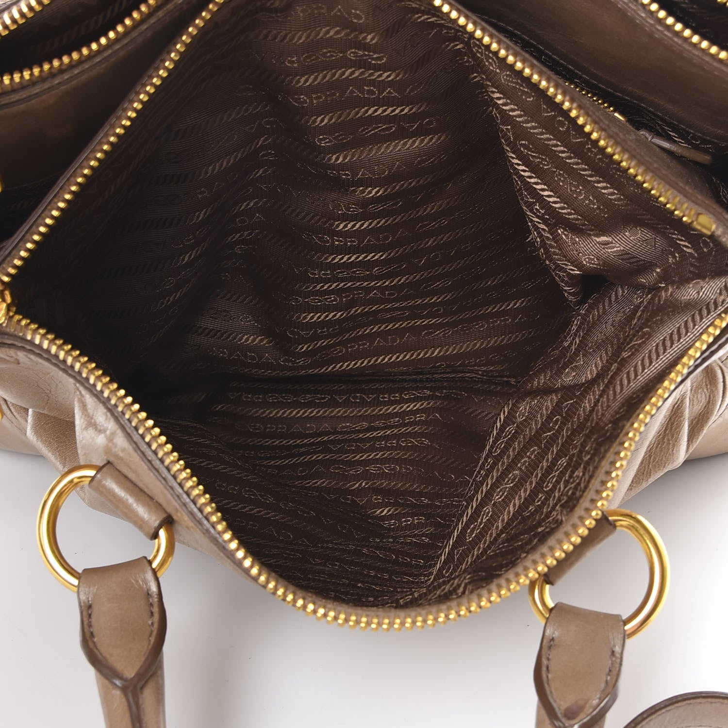 Prada Vitello Shine Shopping Satchel Argilla 6 of 23