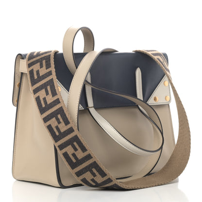 Fendi Vitello Grace FF 1974 Small Flip Tote Nuvola Notte Ice 3 of 6