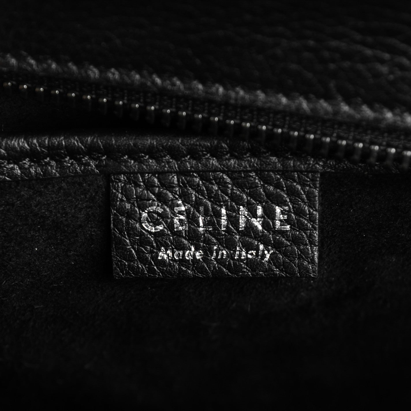 Celine Drummed Calfskin Nano Luggage Black 6 of 7