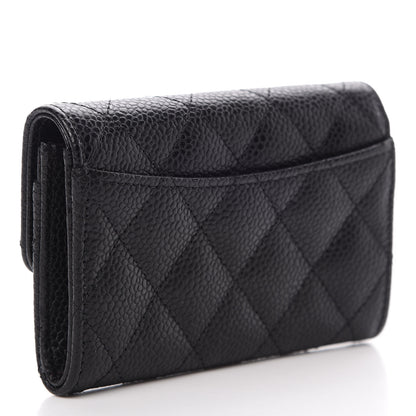 Chanel Caviar Quilted Flap Card Holder Black 3 of 9