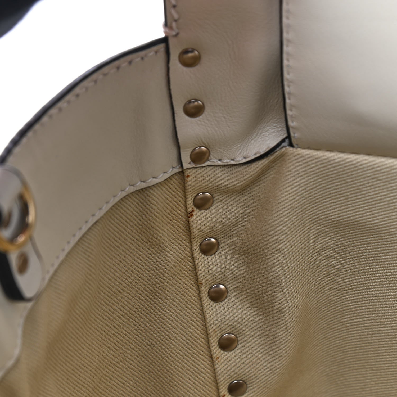 Valentino Garavani Vitello Small Rockstud Tote Ivory 8 of 13