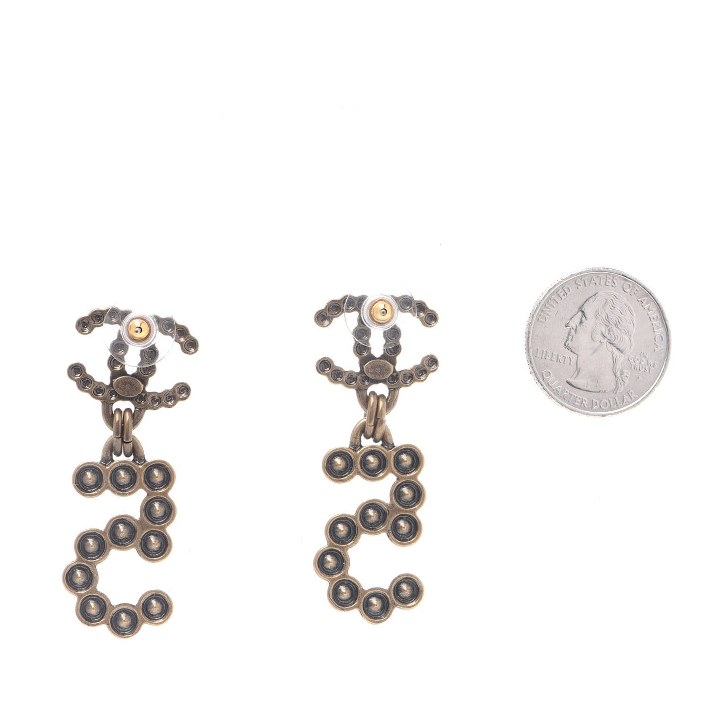 Metal Crystal City of Lights No 5 Drop Earrings Gold
