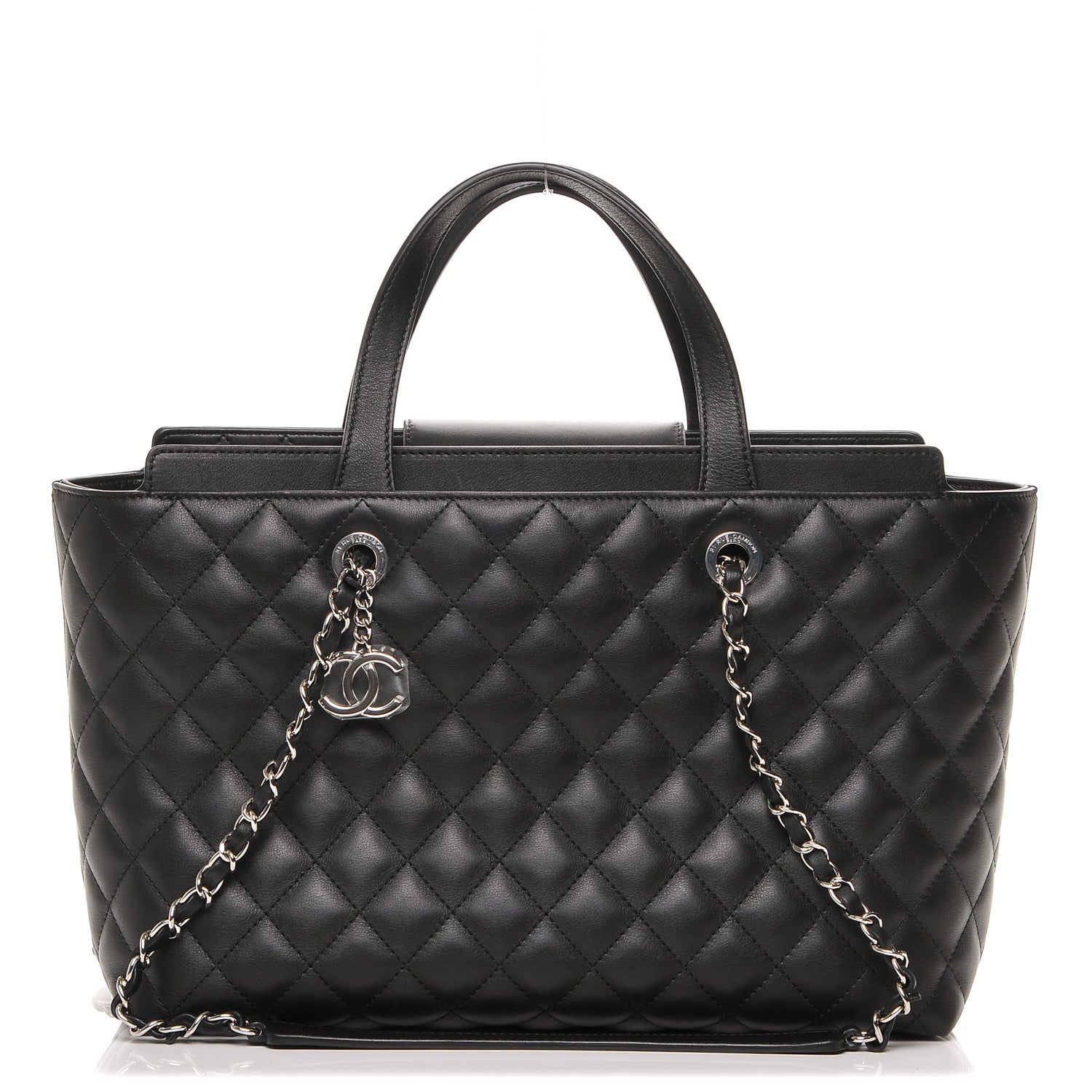 Chanel Calfskin Quilted Large Shopping Tote Black 1 of 7