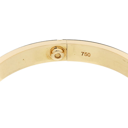 Cartier 18K Yellow Gold 4 Diamond LOVE Bracelet 17 6 of 7