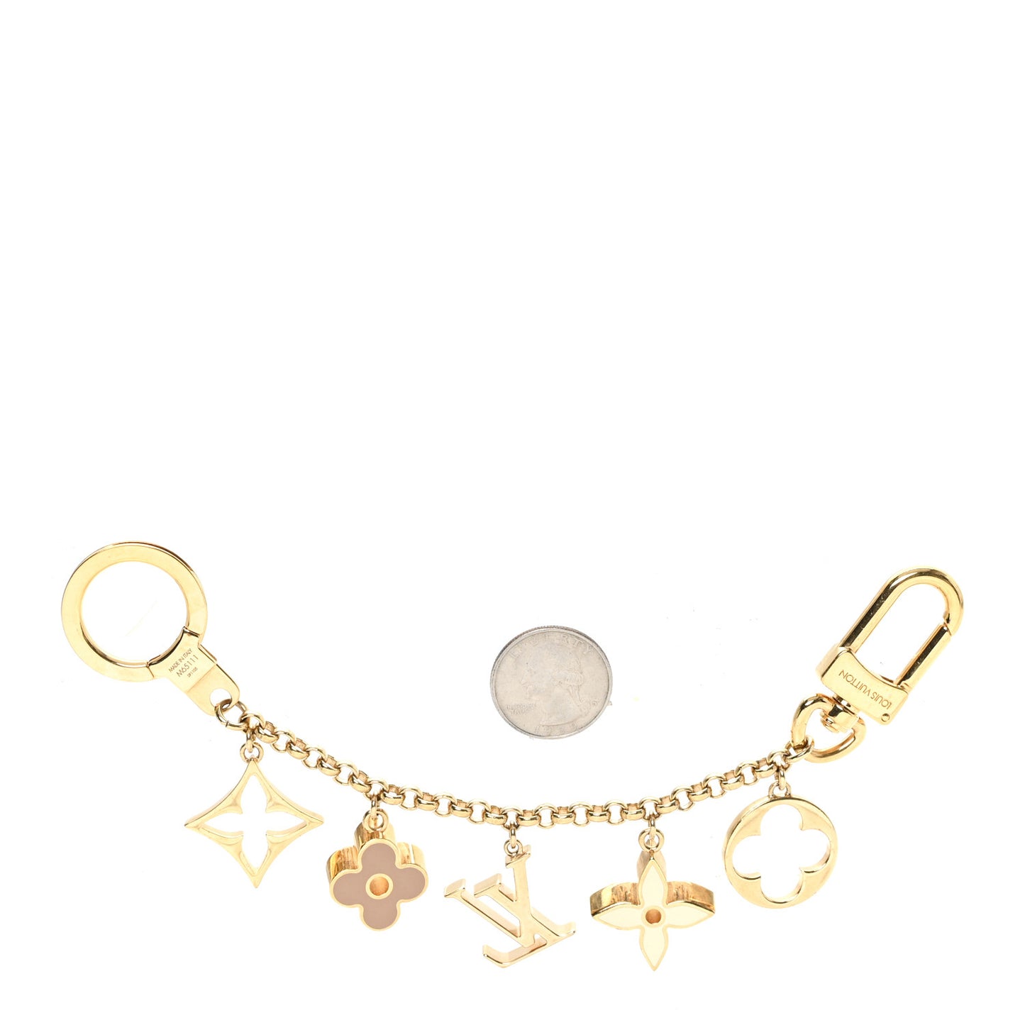 Fleur De Monogram Bag Charm Chain