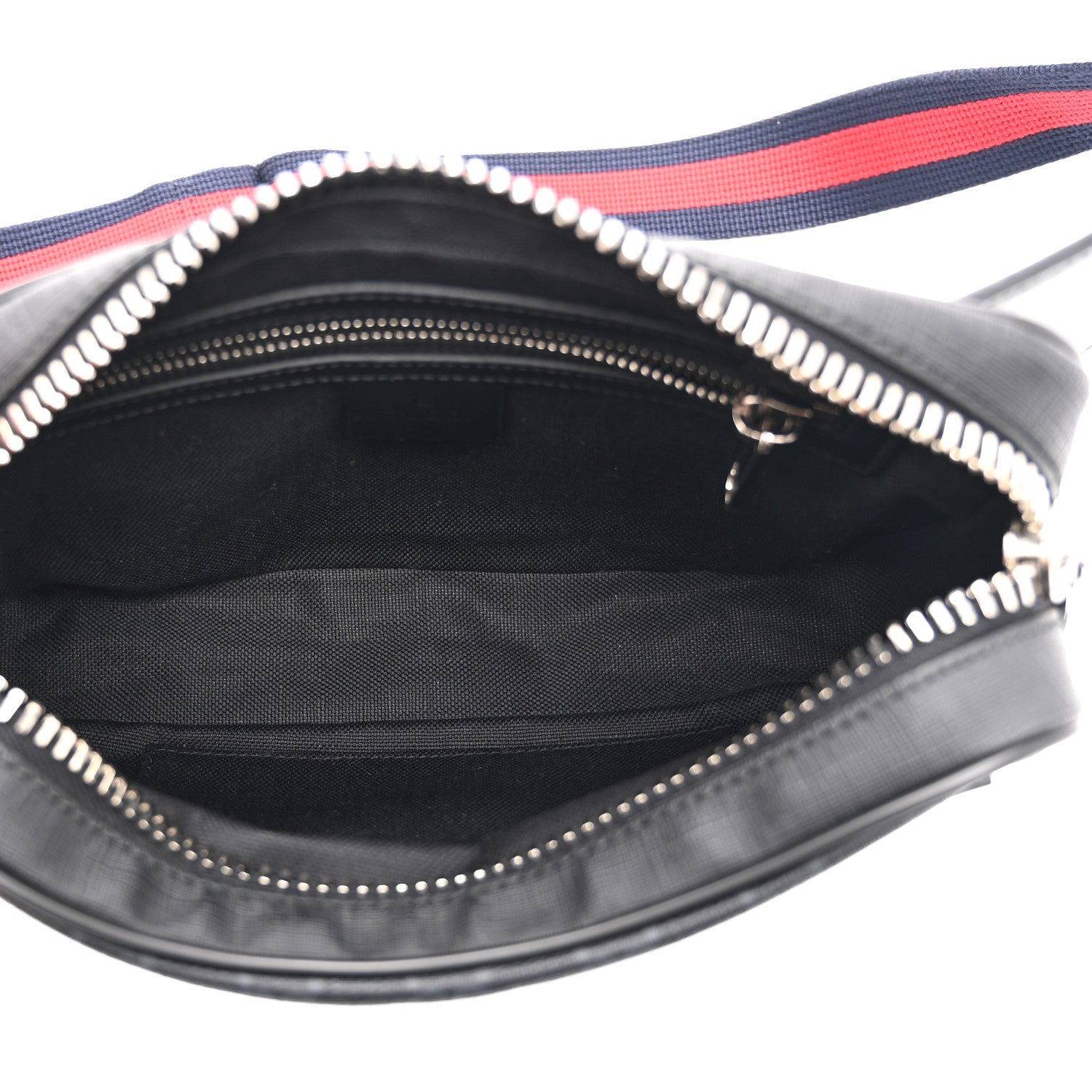 Gucci Soft GG Supreme Monogram Web Belt Bag Black Grey 5 of 11