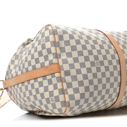 Louis Vuitton Damier Azur Keepall Bandouliere 55 7 of 9