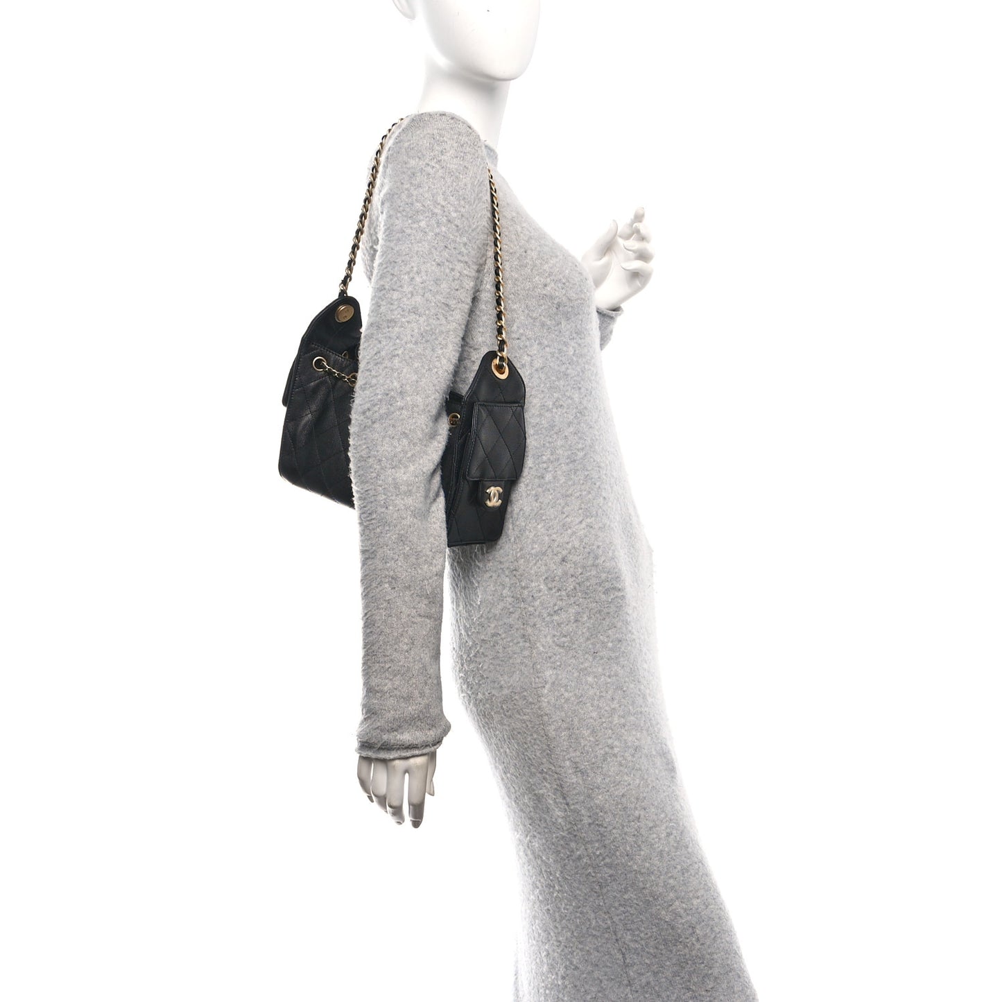 Caviar Quilted Mini Chanel 25 Handbag Black