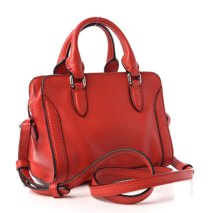 Alexander McQueen Pebbled Calfskin Mini Padlock Tote Red 3 of 12