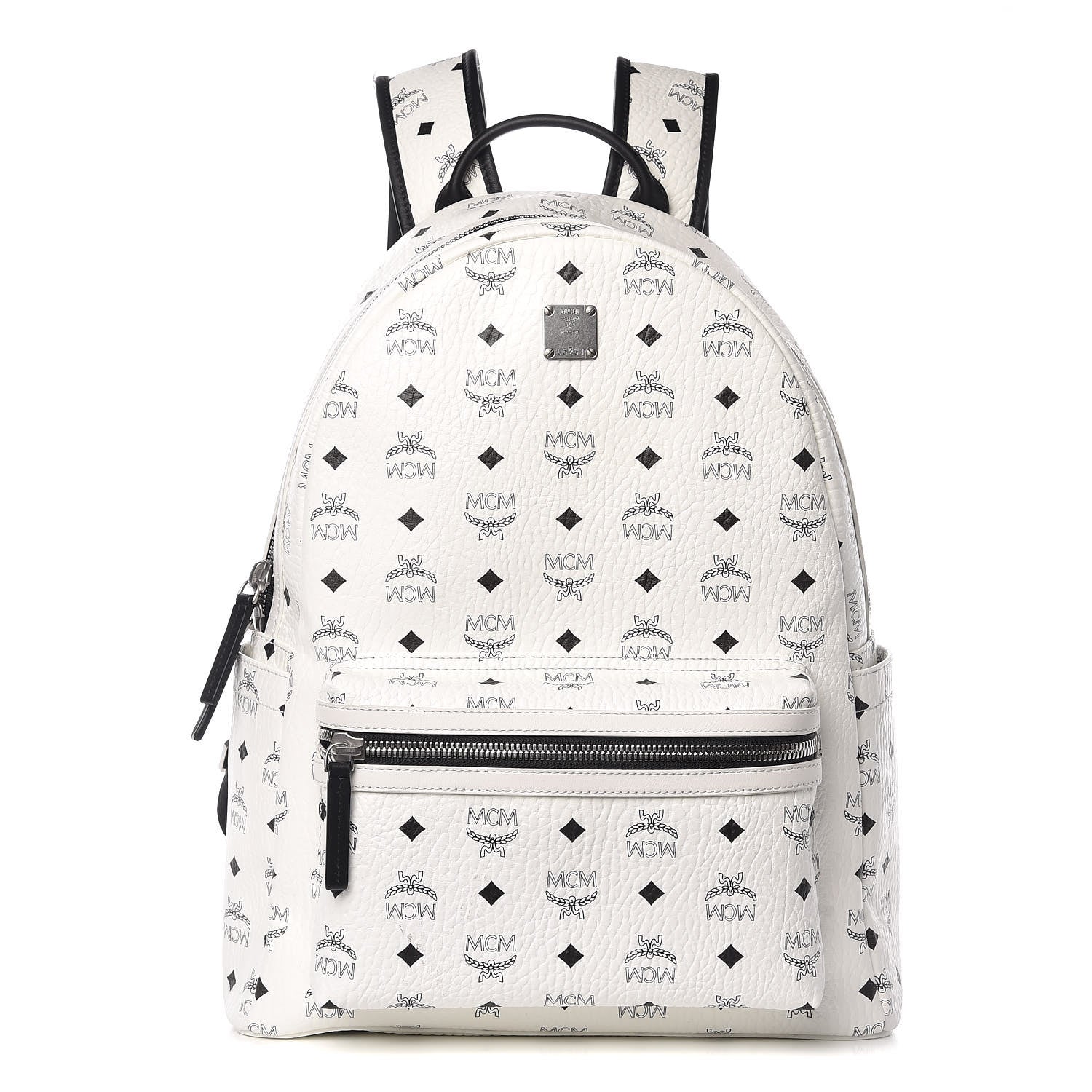 MCM Visetos Medium Stark Backpack White 1 of 12