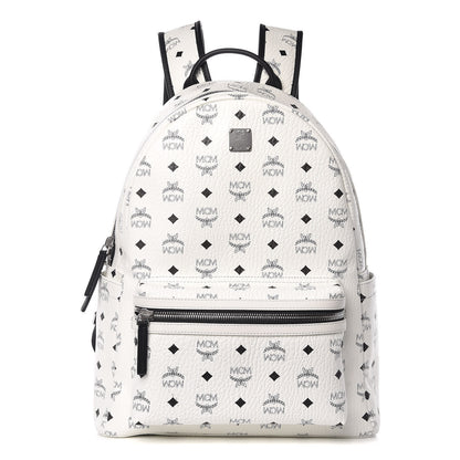 MCM Visetos Medium Stark Backpack White 1 of 12