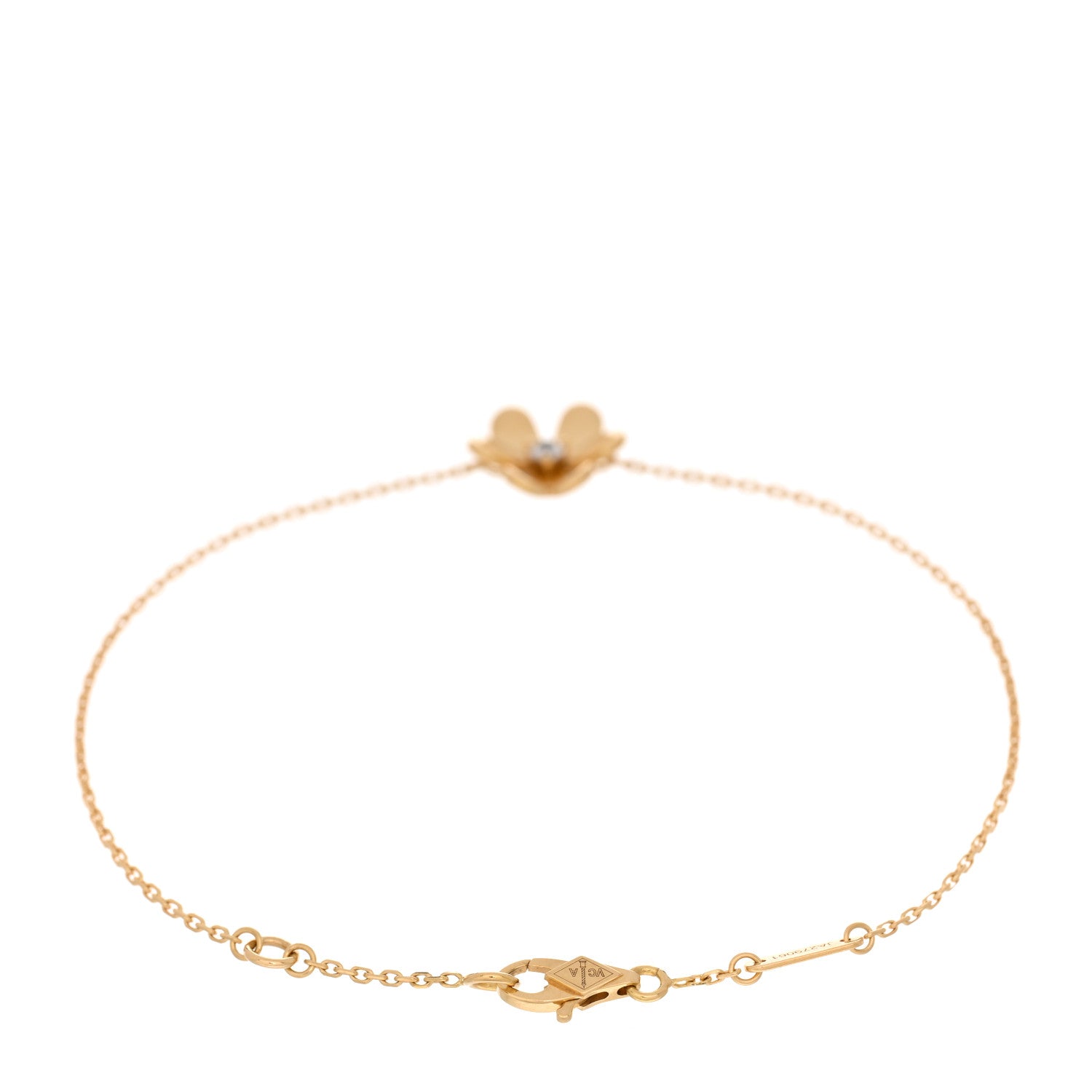 Van Cleef & Arpels 18K Yellow Gold Diamond Mini Frivole Bracelet 2 of 4