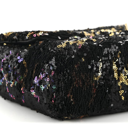 Chanel Sequin CC Small Single Flap Black Multicolor 9 of 10