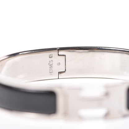 Hermes Enamel Narrow Clic Clac H Bracelet PM Black 4 of 5
