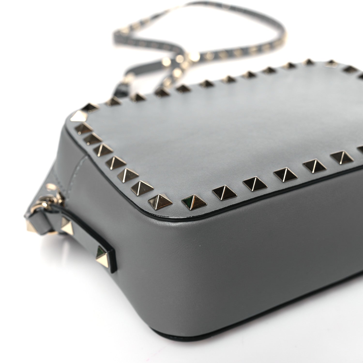 Valentino Garavani Vitello Rockstud Camera Crossbody Bag Light Stone 7 of 9