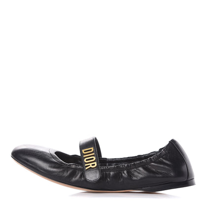 Christian Dior Lambskin Baby-D Ballet Flats 40 Black 1 of 11