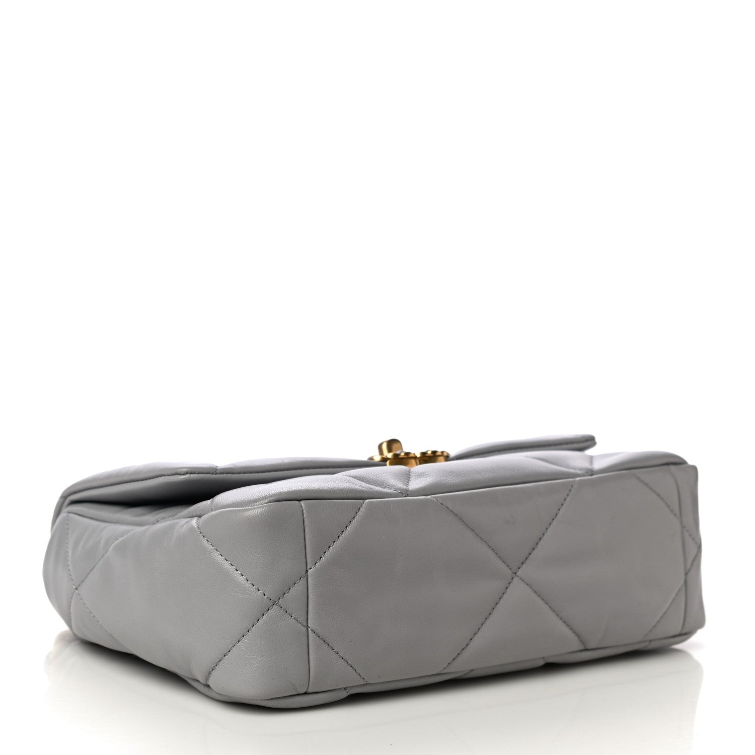 Chanel Goatskin Quilted Medium Chanel 19 Flap Grey 4 of 12