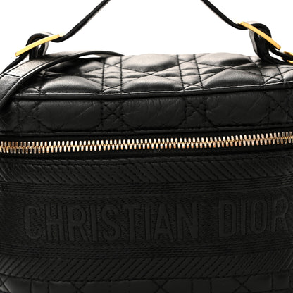 Christian Dior Lambskin Cannage Small Diortravel Vanity Case Black 7 of 13