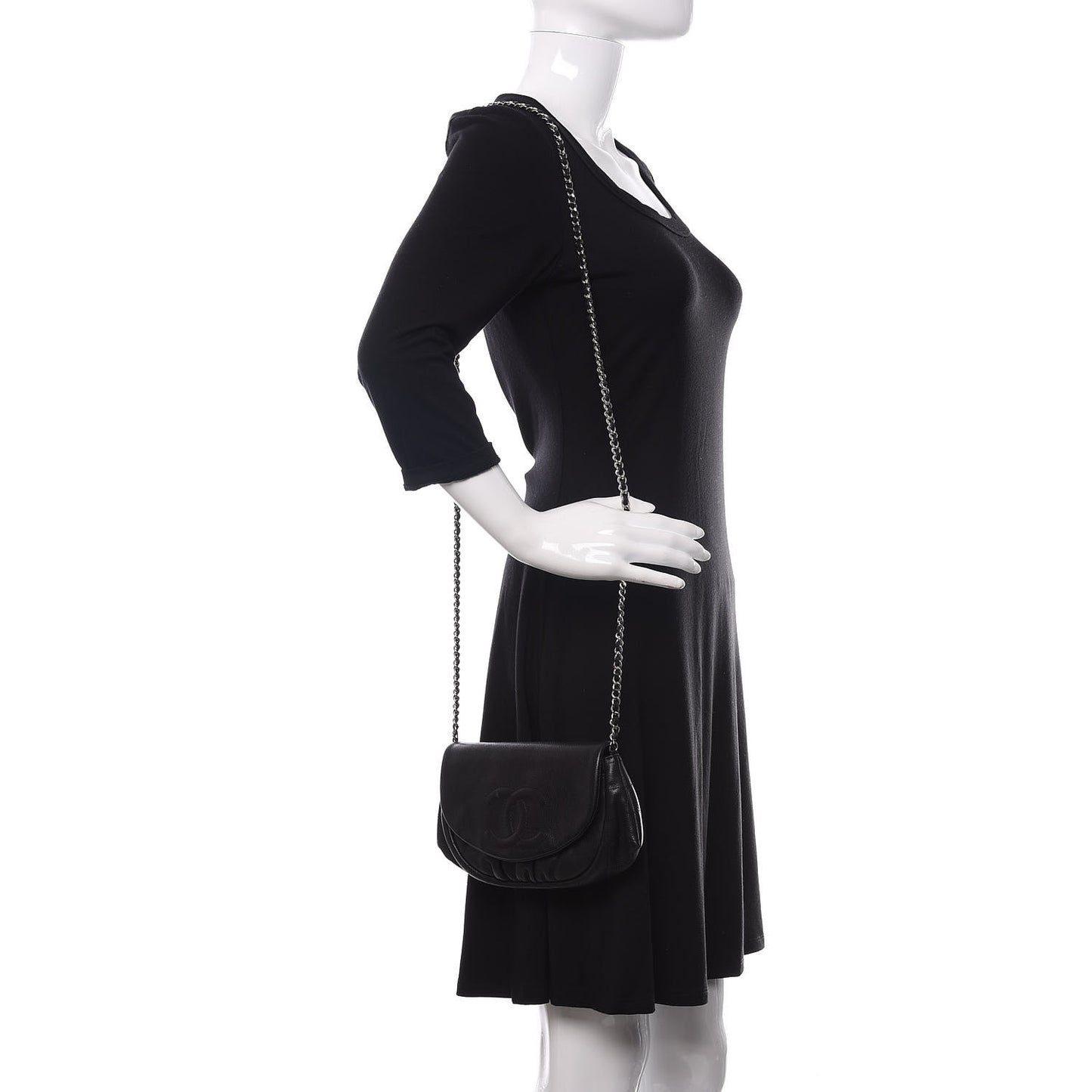 Caviar Half Moon Wallet On Chain WOC Black