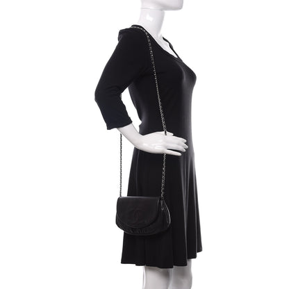 Chanel Caviar Half Moon Wallet On Chain WOC Black 2 of 11