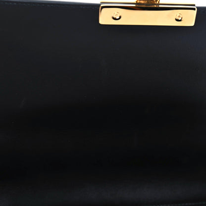Gucci Calfskin GG Supreme Monogram Medium Padlock Shoulder Bag Black Gold 10 of 11