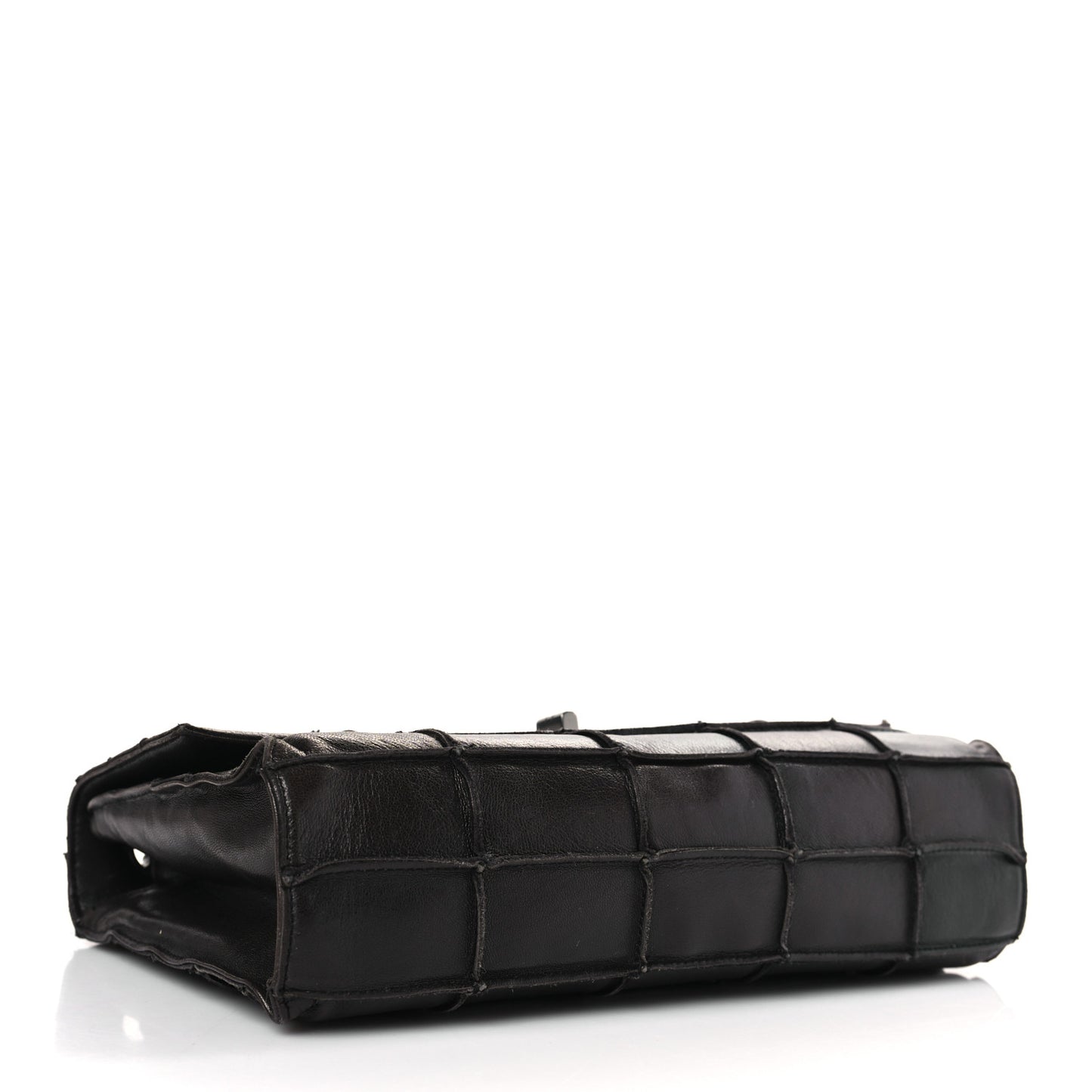 Lambskin Medium Patchwork Mademoiselle Single Flap Black