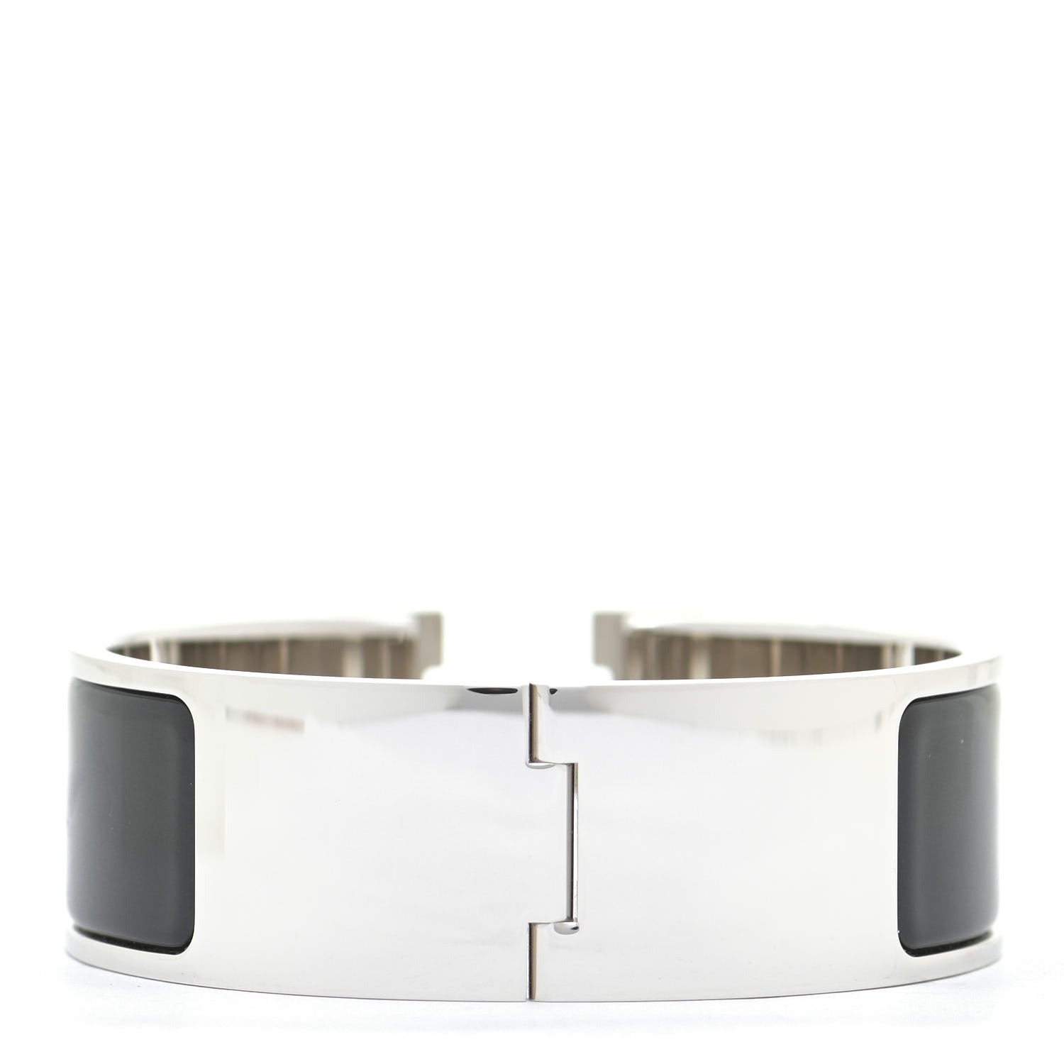 Hermes Enamel Wide Clic Clac H Bracelet GM Black 3 of 6