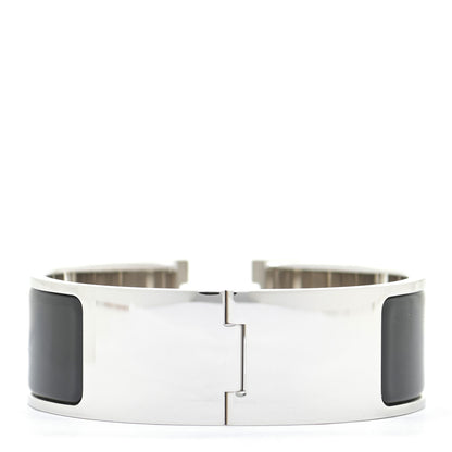Hermes Enamel Wide Clic Clac H Bracelet GM Black 3 of 6