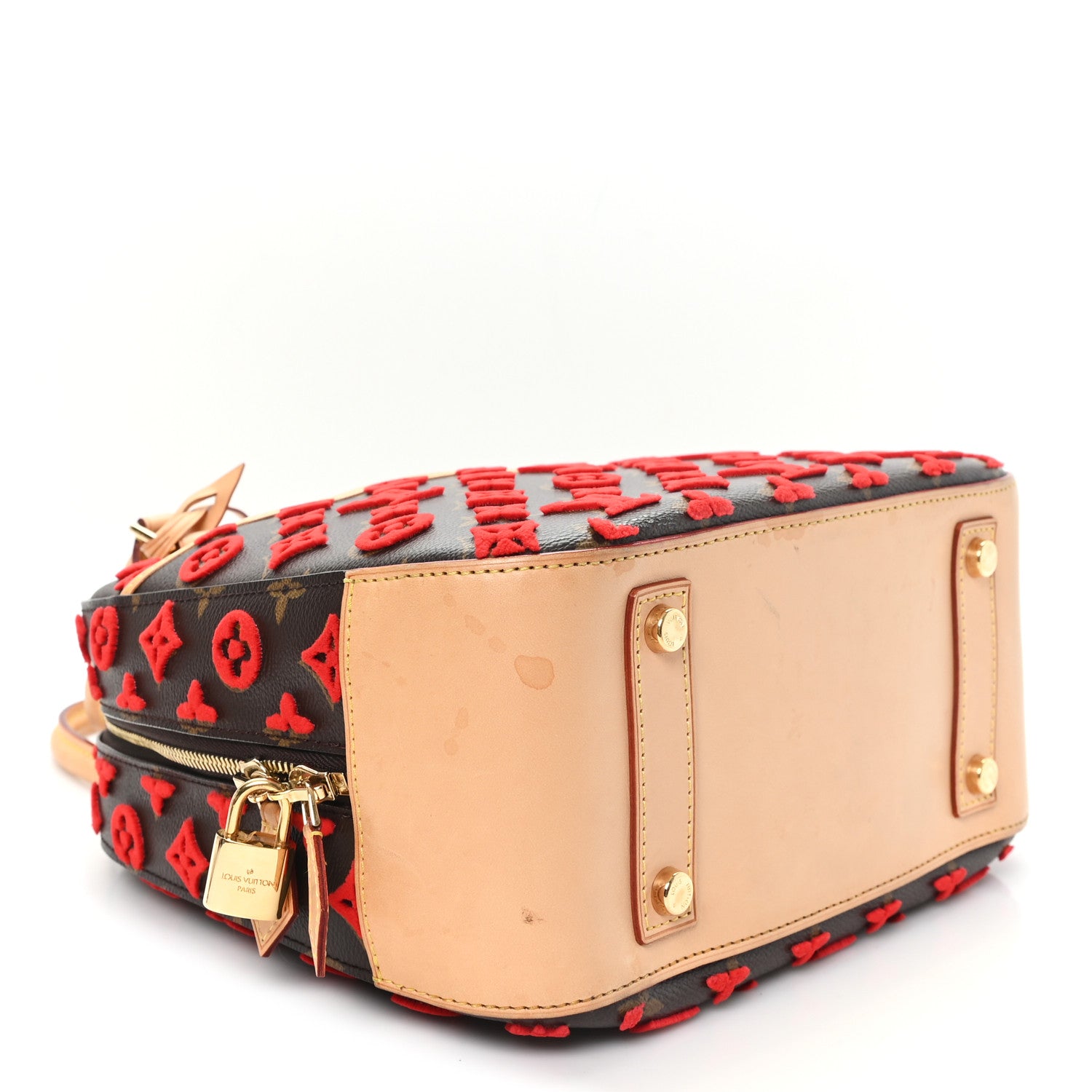 Louis Vuitton Monogram Tuffetage Deauville Cube Red 4 of 9