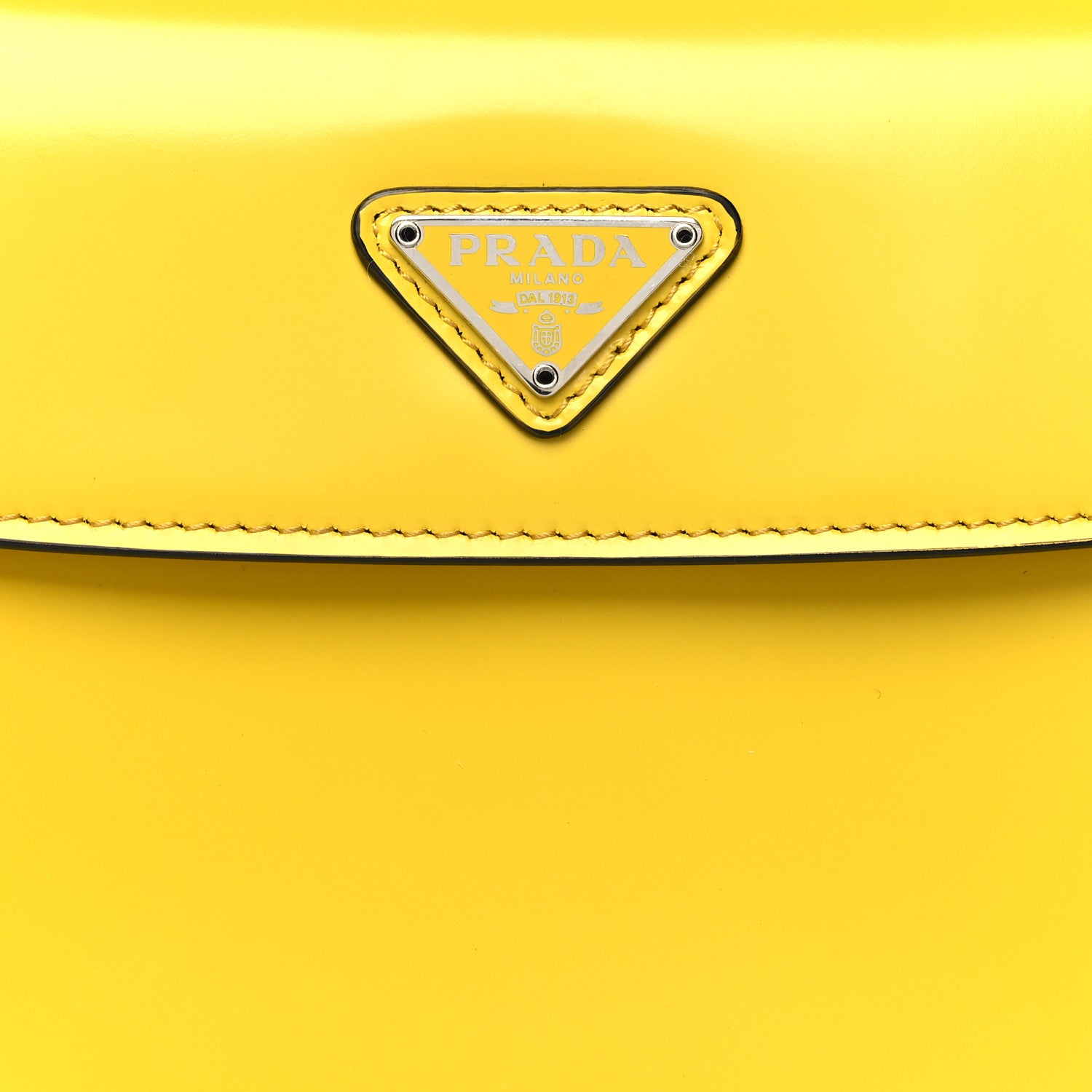 Prada Spazzolato Cleo Flap Shoulder Bag Sole Black 8 of 11