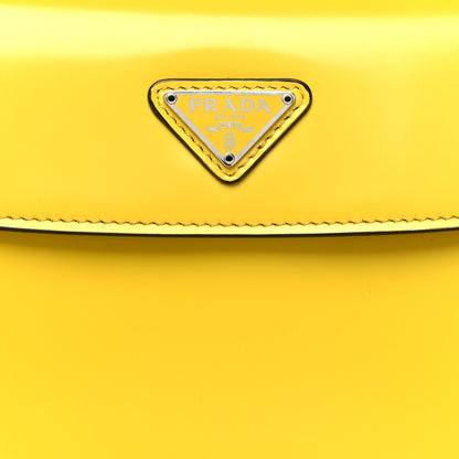 Prada Spazzolato Cleo Flap Shoulder Bag Sole Black 8 of 11