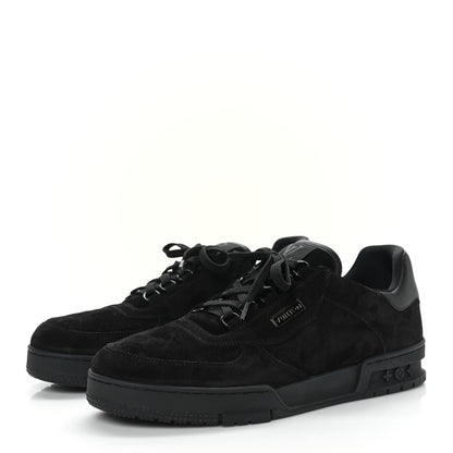 Louis Vuitton Suede Mens LV Trainer Sneakers 9.5 Black 3 of 9