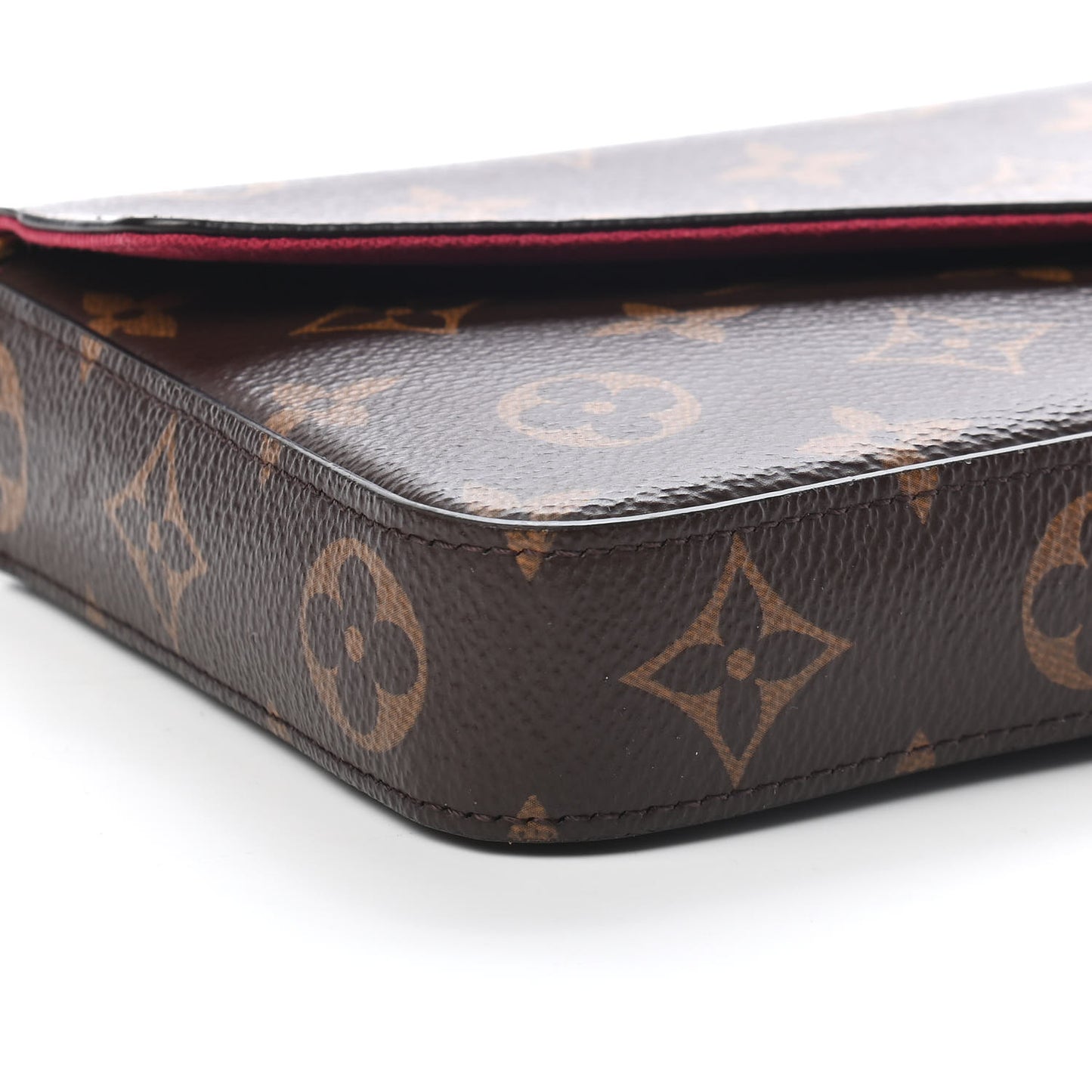 Monogram Pochette Felicie Chain Wallet Fuchsia